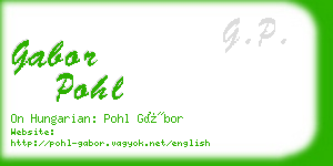 gabor pohl business card